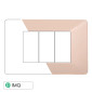 ETTROIT STARLIGHT PLACCA PLASTICA 3P SABBIA - Mod. EV83309 - Compatibile con Vimar PLANA
