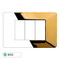 ETTROIT STARLIGHT PLACCA PLASTICA 3P ORO LUCIDO - Mod. EV83312 - Compatibile con Vimar PLANA