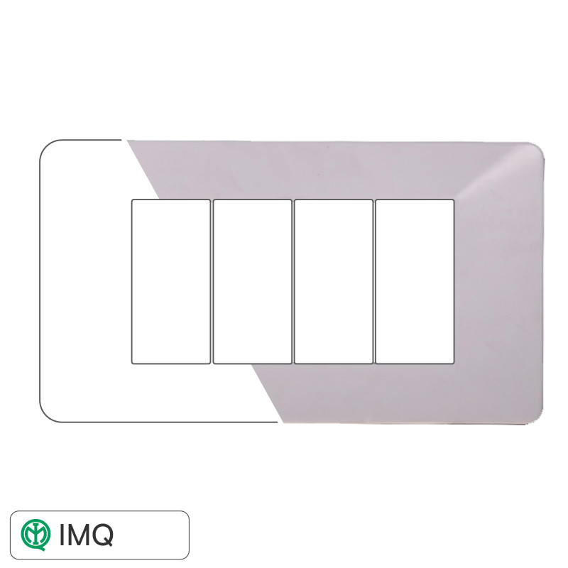 PLACCA PLASTICA 4P BIANCA - modello EV83401