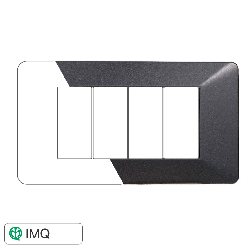PLACCA PLASTICA 4P SILVER - modello EV83406