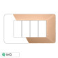 ETTROIT STARLIGHT PLACCA PLASTICA 4P ORO - Mod. EV83411 - Compatibile con Vimar PLANA