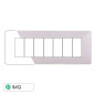 ETTROIT STARLIGHT PLACCA PLASTICA 7P BIANCA - Mod. EV83701 - Compatibile con Vimar PLANA