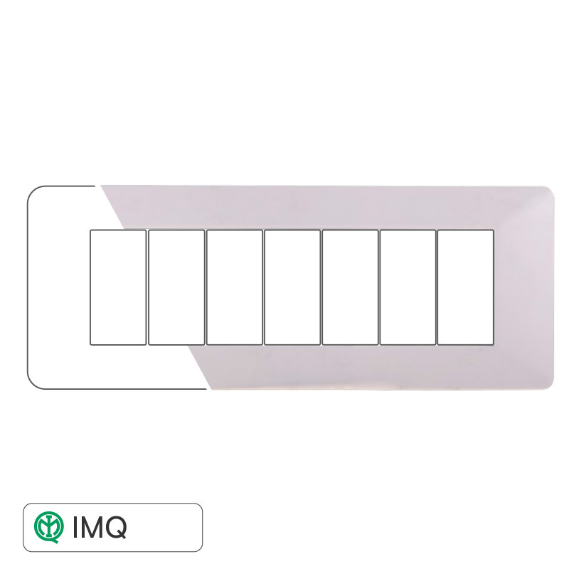PLACCA PLASTICA 7P BIANCA - modello EV83701