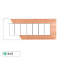 ETTROIT STARLIGHT PLACCA PLASTICA 7P LEGNO CHIARO - Mod. EV83704 - Compatibile con Vimar PLANA