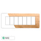 ETTROIT STARLIGHT PLACCA PLASTICA 7P LEGNO SCURO - Mod. EV83705 - Compatibile con Vimar PLANA