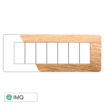 PLACCA PLASTICA 7P LEGNO SCURO - modello EV83705