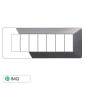 ETTROIT STARLIGHT PLACCA PLASTICA 7P ACCIAIO SCURO - Mod. EV83707 - Compatibile con Vimar PLANA