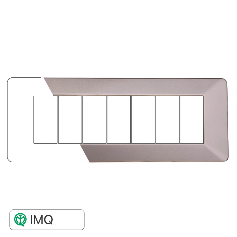 PLACCA PLASTICA 7P TITANIO - modello EV83708