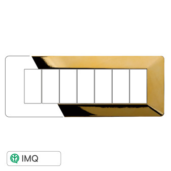 PLACCA PLASTICA 7P ORO LUCIDO - modello EV83712