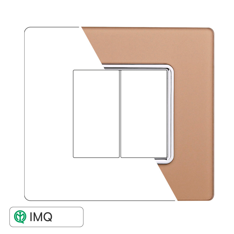 PLACCA VETRO 2P ORO - modello EV84211