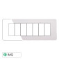 ETTROIT STARLIGHT PLACCA VETRO 7P BIANCO - Mod. EV84601 - Compatibile con Vimar PLANA