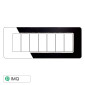 ETTROIT STARLIGHT PLACCA VETRO 7P NERO - Mod. EV84602 - Compatibile con Vimar PLANA