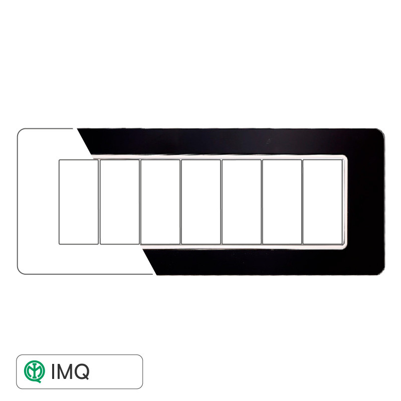 PLACCA VETRO 7P NERO - modello EV84602