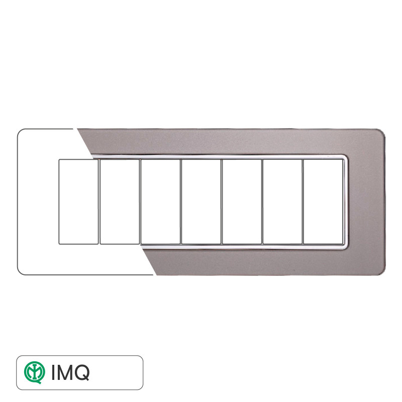 PLACCA VETRO 7P SILVER - modello EV84606
