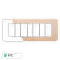 ETTROIT STARLIGHT PLACCA VETRO 7P ORO - Mod. EV84611 - Compatibile con Vimar PLANA