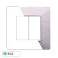 ETTROIT STARLIGHT PLACCA PLASTICA 2P BIANCO SATINATO - Mod. EV85201 - Compatibile con Vimar PLANA