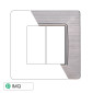 ETTROIT STARLIGHT PLACCA PLASTICA 2P SILVER SATINATO - Mod. EV85215 - Compatibile con Vimar PLANA