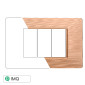 ETTROIT STARLIGHT PLACCA PLASTICA 3P ORO SATINATO - Mod. EV85311 - Compatibile con Vimar PLANA