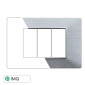 ETTROIT STARLIGHT PLACCA PLASTICA 3P SILVER SATINATO - Mod. EV85315 - Compatibile con Vimar PLANA