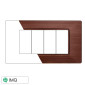 ETTROIT STARLIGHT PLACCA PLASTICA 4P BRONZO SATINATO - Mod. EV85410 - Compatibile con Vimar PLANA