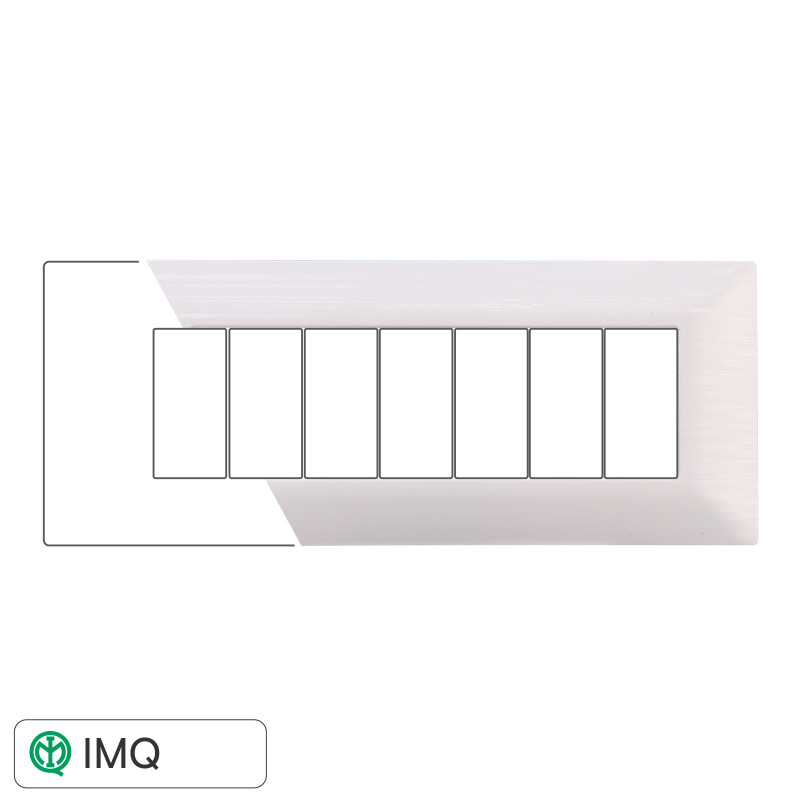 PLACCA 7P BIANCO SATINATO - modello EV85601