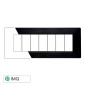 ETTROIT STARLIGHT PLACCA PLASTICA 7P NERO SATINATO - Mod. EV85614 - Compatibile con Vimar PLANA