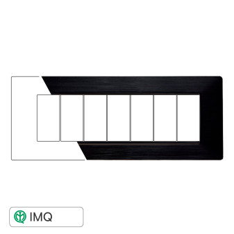 PLACCA 7P NERO SATINATO - modello EV85614