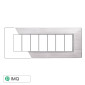 ETTROIT STARLIGHT PLACCA PLASTICA 7P SILVER SATINATO - Mod. EV85615 - Compatibile con Vimar PLANA