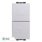 ETTROIT SPACE PULSANTE DOPPIO INTERBLOCCO SALISCENDI - Mod. LB1204 - Compatibile con BTicino LIVING LIGHT / INTERNATIONAL