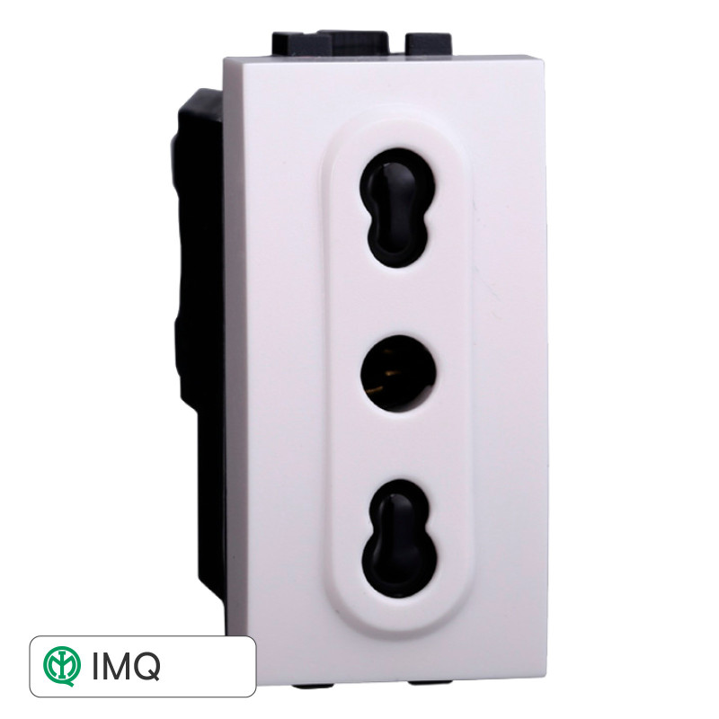 PRESA BIPASSO 2+T 16A - modello LB2001