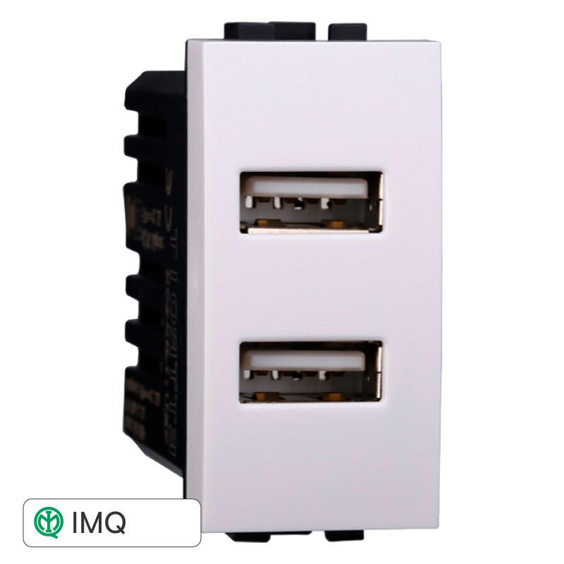 PRESA USB 2POSTI 2.1AMH - modello LB2402