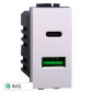 ETTROIT SPACE PRESA USB 2 IN 1 USB+TYPE-C 3.1AMH - Mod. LB3002 - Compatibile con BTicino LIVING LIGHT / INTERNATIONAL