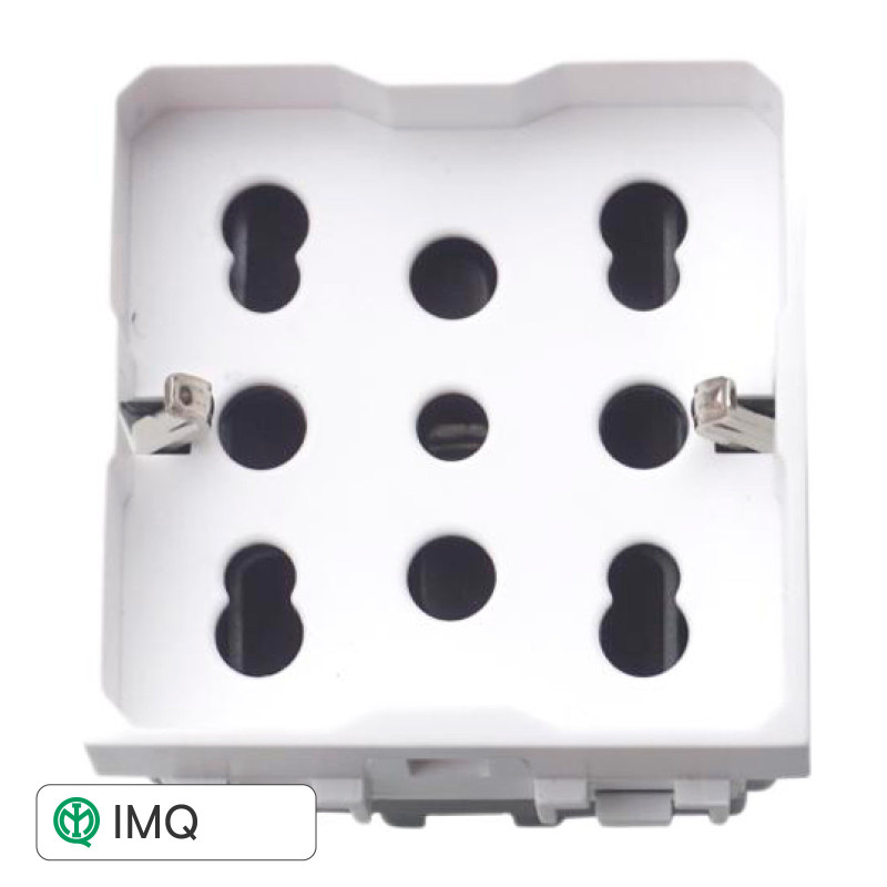 MULTISTANDARD 2P+T 220V SCHUKO+BIPASSO - modello LB3503
