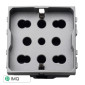 ETTROIT SPACE MULTISTANDARD 2P+T 220V SCHUKO+BIPASSO - Mod. LG3503 - Compatibile con BTicino LIVING LIGHT / INTERNATIONAL