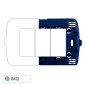 ETTROIT SPACE SUPPORTO 3POSTI - Mod. LN0203 - Compatibile con BTicino LIVING LIGHT / INTERNATIONAL