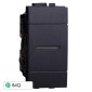 ETTROIT SPACE PULSANTE 1P ASSIALE - Mod. LN0601 - Compatibile con BTicino LIVING LIGHT / INTERNATIONAL