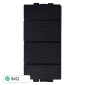 ETTROIT SPACE PULSANTE DOPPIO INTERBLOCCO SALISCENDI - Mod. LN1204 - Compatibile con BTicino LIVING LIGHT / INTERNATIONAL