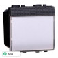 ETTROIT SPACE PULSANTE 2P PORTANOME - Mod. LN1901 - Compatibile con BTicino LIVING LIGHT / INTERNATIONAL