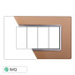 ETTROIT SPACE PLACCA VETRO 4P ORO - Mod. LN84411 - Compatibile con BTicino LIVING LIGHT / INTERNATIONAL