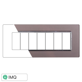 PLACCA VETRO 7P SILVER - modello LN84706