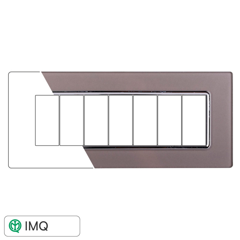 PLACCA VETRO 7P SILVER - modello LN84706