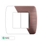 ETTROIT SPACE PLACCA PLASTICA 2P BRONZO SATINATO - Mod. LN85210 - Compatibile con BTicino LIVING LIGHT / INTERNATIONAL