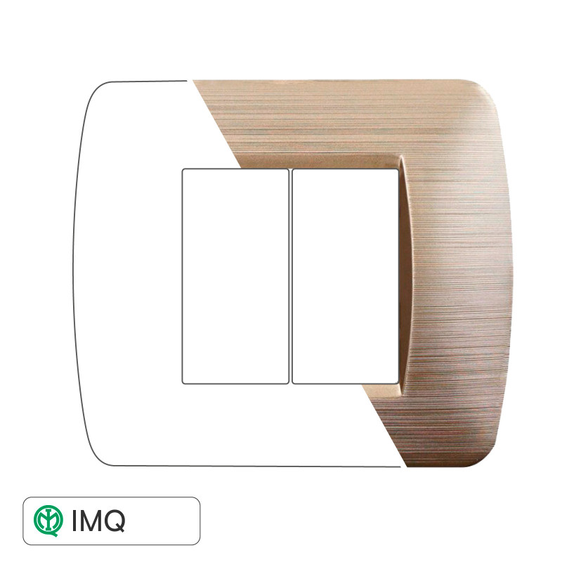 PLACCA 2P ORO SATINATO - modello LN85211