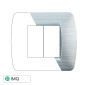 ETTROIT SPACE PLACCA PLASTICA 2P SILVER SATINATO - Mod. LN85215 - Compatibile con BTicino LIVING LIGHT / INTERNATIONAL