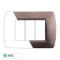 ETTROIT SPACE PLACCA PLASTICA 3P BRONZO SATINATO - Mod. LN85310 - Compatibile con BTicino LIVING LIGHT / INTERNATIONAL