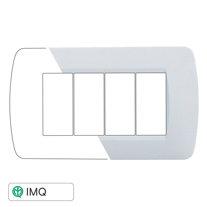 PLACCA 4P BIANCO SATINATO - modello LN85401