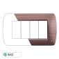 ETTROIT SPACE PLACCA PLASTICA 4P BRONZO SATINATO - Mod. LN85410 - Compatibile con BTicino LIVING LIGHT / INTERNATIONAL