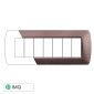 ETTROIT SPACE PLACCA PLASTICA 7P BRONZO SATINATO - Mod. LN85710 - Compatibile con BTicino LIVING LIGHT / INTERNATIONAL