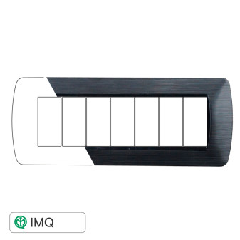 PLACCA 7P NERO SATINATO - modello LN85714