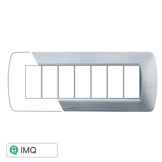 PLACCA 7P SILVER SATINATO - modello LN85715